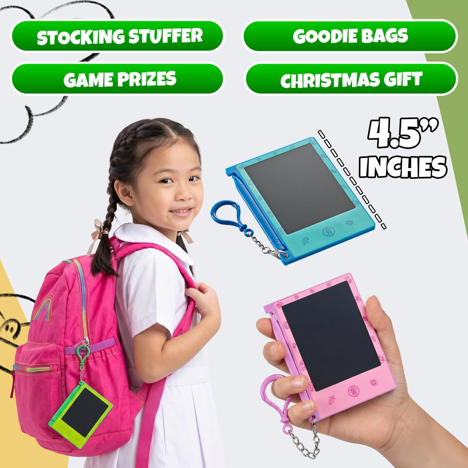 Mini LCD Writing Tablet for Kids - (Pack of 6) 4.5 Inch Colorful Doodle Board Drawing Pads - Educational Sketch Drawing Tablet Toys for Girls & Boys