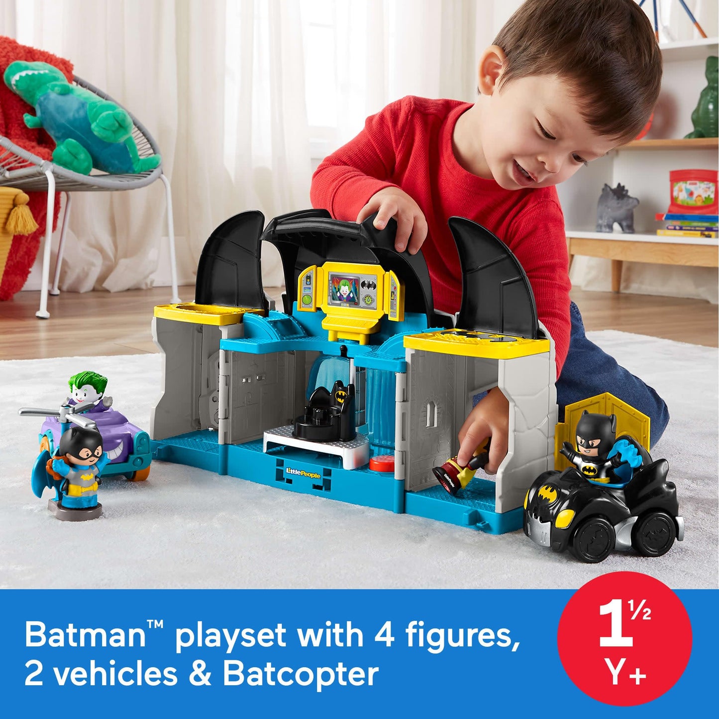 Fisher-Price Little People DC Super Friends Deluxe Batcave Playset