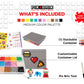 Pix Brix Pixel Art kit Puzzle Bricks - 3,000 Piece Pixel Art Container, 12 Color Medium Palette - Interlocking Building Bricks, Create 2D and 3D