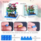 LQPFBSM Cherry Blossom Treehouse Micro Mini Building Block Sets with Acrylic Display Box Japanese Bonsai Tree Peach Blossom Pool Architecture Building