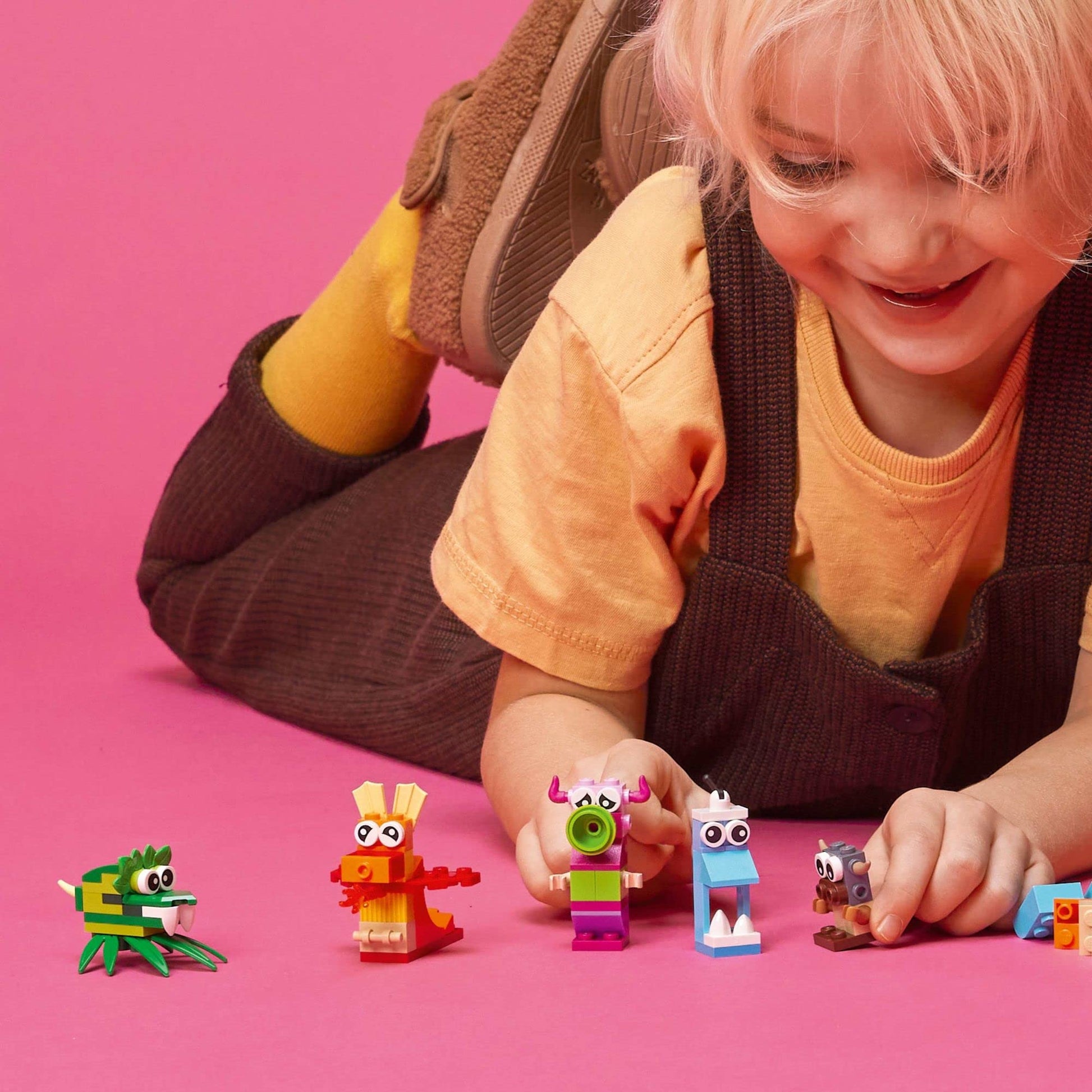 LEGO Classic Creative Monsters 11017 Building Toy Set, Includes 5 Monster Toy Mini Build Ideas to Inspire Creative Play for Kids Ages 4 and Up, Fun