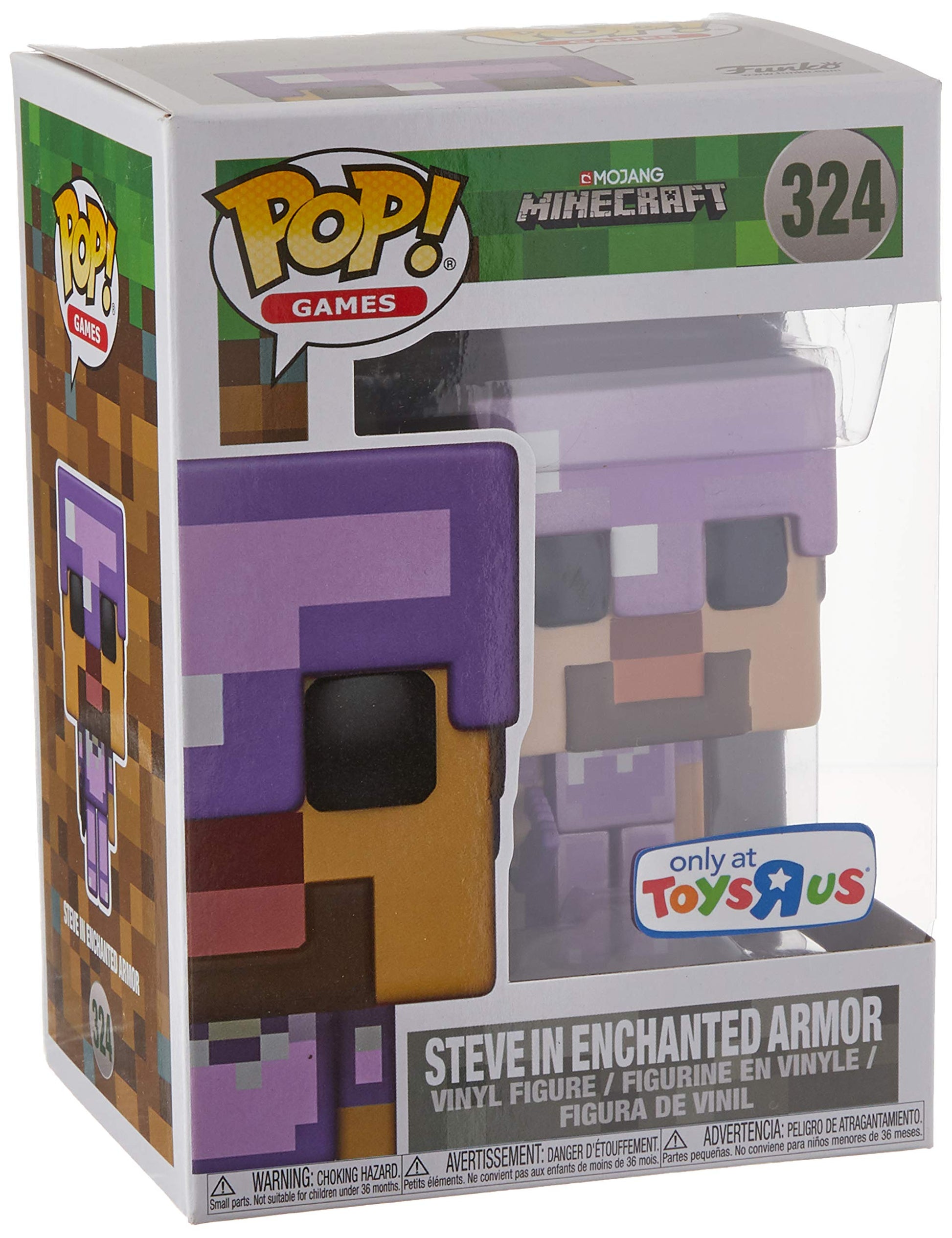 Funko Pop Minecraft Steve in Enchanted Armor (Toys R Us) Exclusive Figure # 324