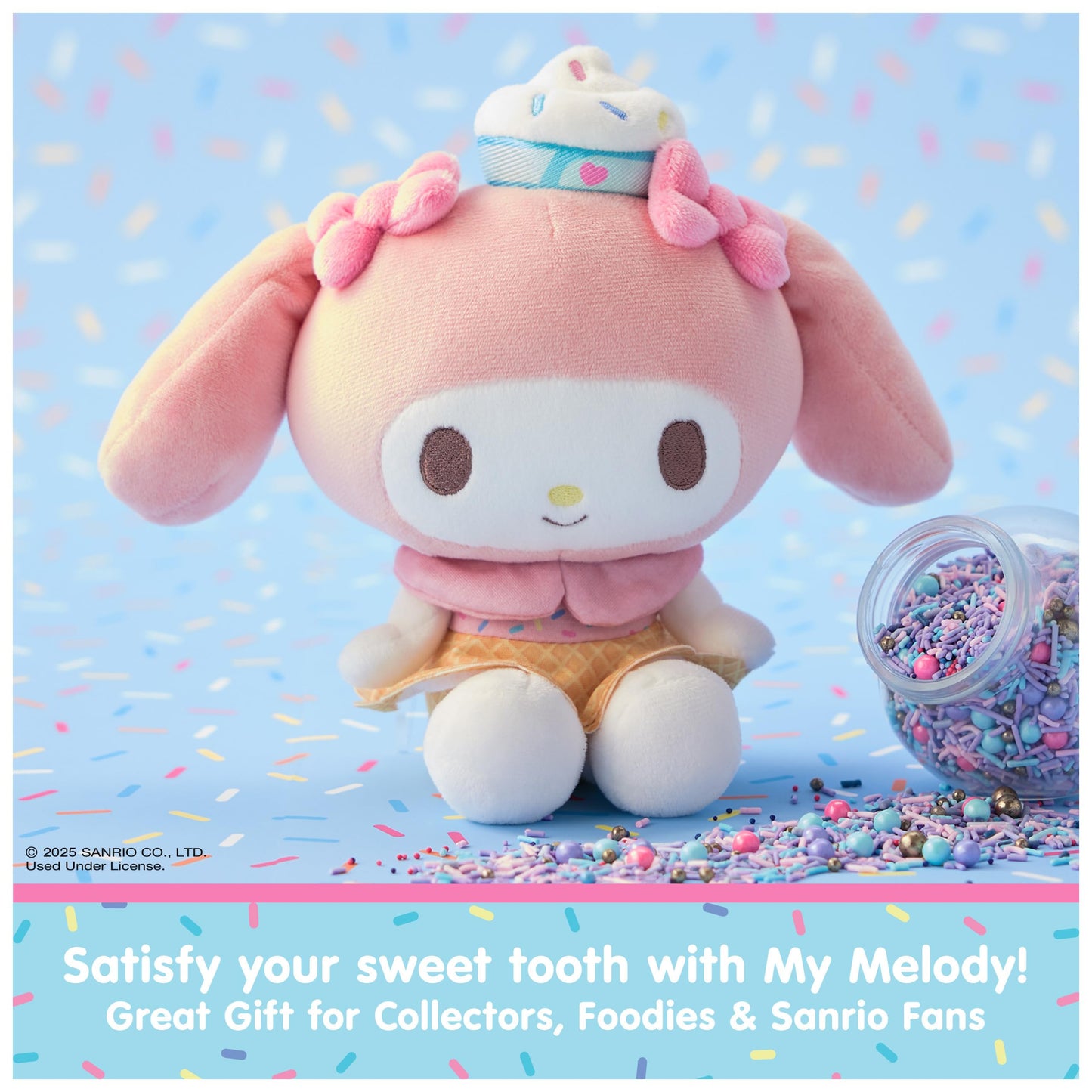 GUND Sanrio My Melody Ice Cream 6-Inch Plush Toy for Ages 1+