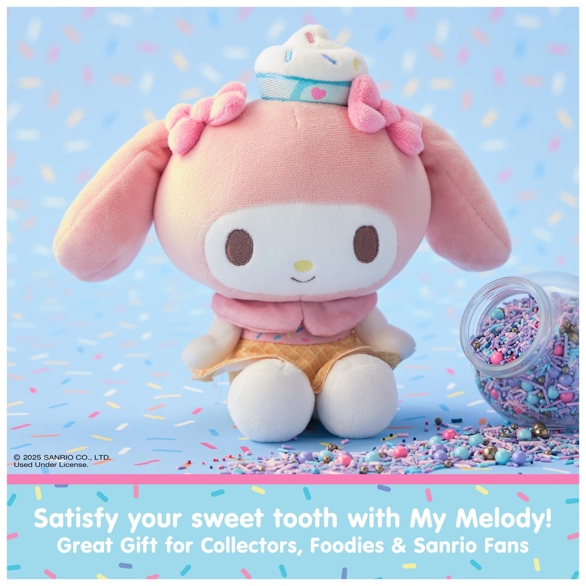 GUND Sanrio My Melody Ice Cream 6-Inch Plush Toy for Ages 1+
