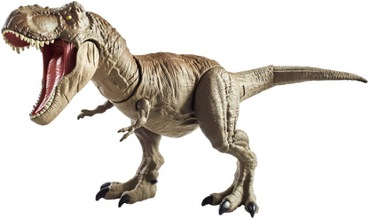 Jurassic World Bite 'n Fight Tyrannosaurus Rex in Larger Size with Realistic Sculpting, Articulation and Dual-Button Activation for Tail Strike