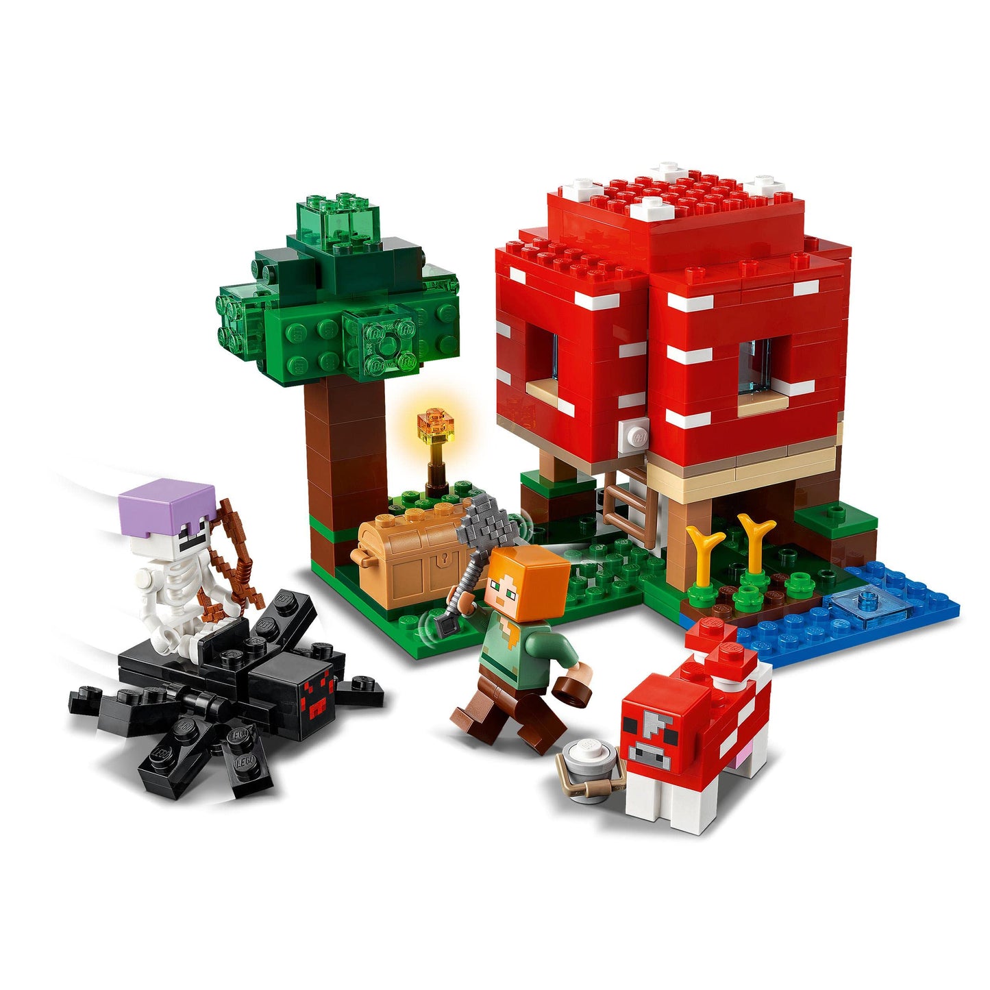 LEGO 21179 Minecraft The Mushroom House Building Toy Set for Children from 8 Years Old, Gift Idea with Figures