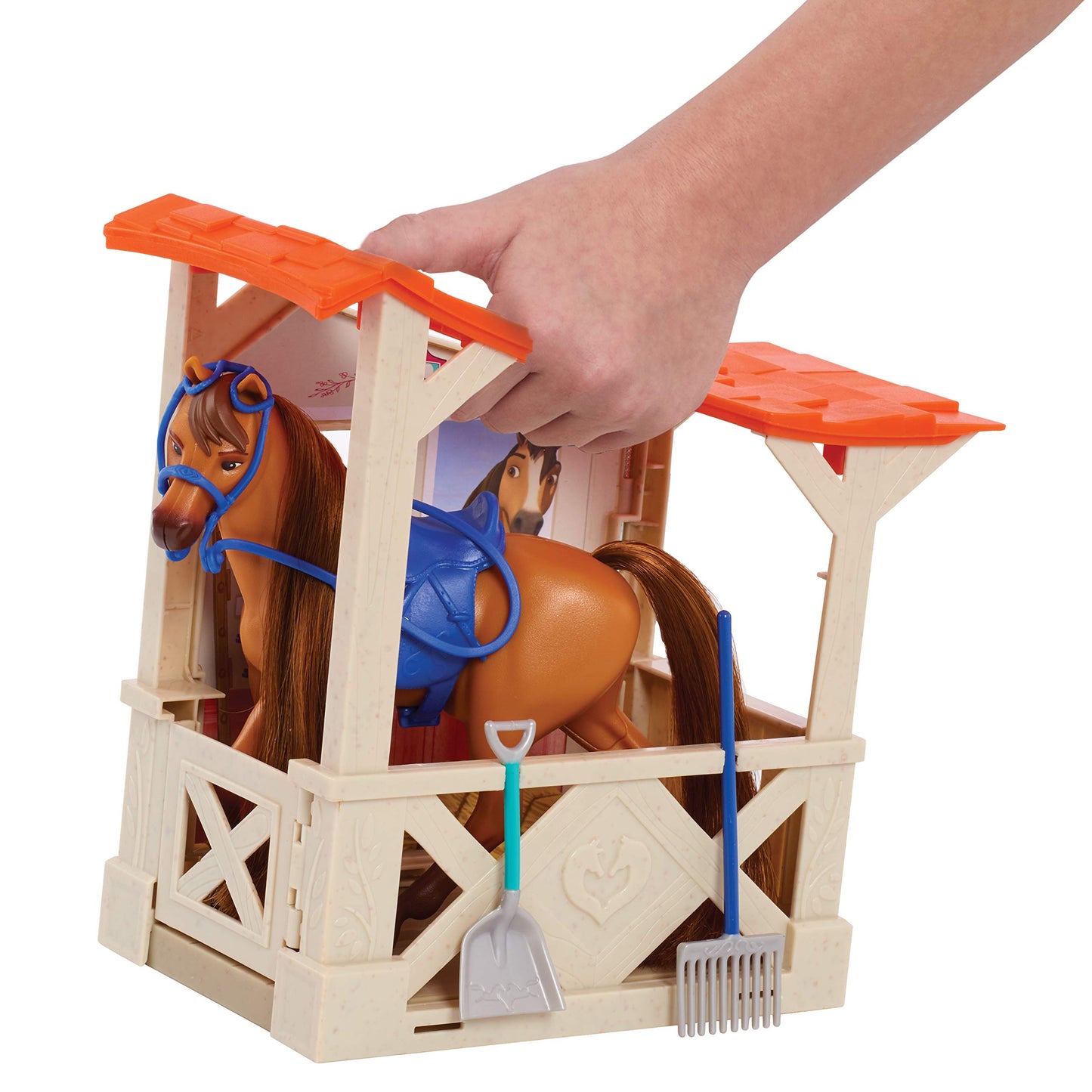 DreamWorks Spirit Riding Free Horse & Stable Accessory Set, Kids Toys for Ages 3 Up by Just Play