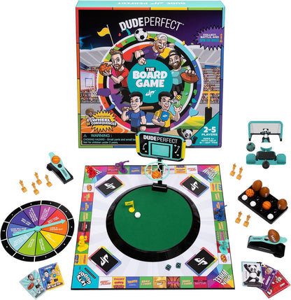 Dude Perfect Board Game with Soccer Add On; Action Packed Sports Challenges for Competitive Kids and Families | Perfect for Family Game Night; 2 to 5