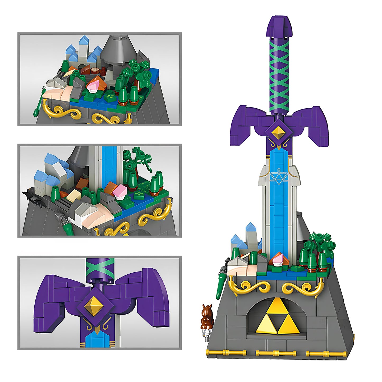 GHQYTPR Master Sword Building Block Set 455 Pcs Legendary Hero Weapon Model Kit for Adults & Teens Home Office Desk Gaming Room Decor Display Gift