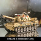 Military Tank Building Blocks Set Compatible with Lego, 1176-Piece 9 in 1 Army Vehicle Model with Rolling Tracks and Rotating Turret, Build, Play