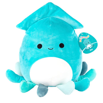 Squishmallows 10" Sky The Graduation Squid Plush - Official Jazwares Stuffed Animal - Soft Cute Squid Plushie Collectible Toy Gift for Graduates