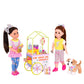 Glitter Girls Pop-Pup Pet Shop Cart on Wheels for 14-Inch Dolls, Deluxe