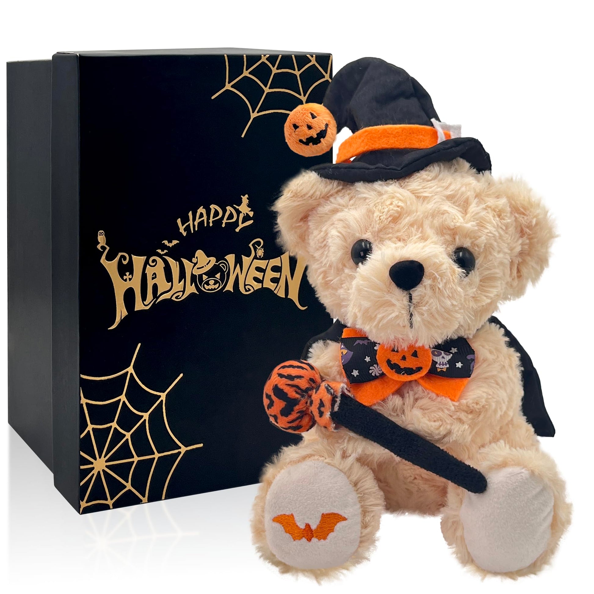 SHSEEN Halloween Wizard Teddy Bear Plush, 8 Inch Gift Box