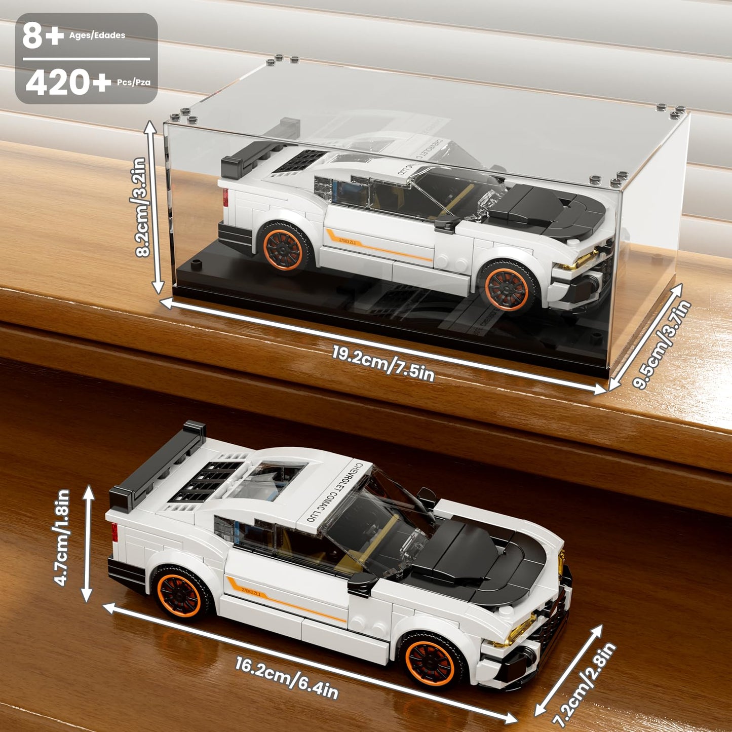 Mould King ZL-1 Classic Sports Car Building Kits, MOC Racing Car Toys Model, Vehicle Blocks Set Suitable for Boys to Build, House Decoration Gifts