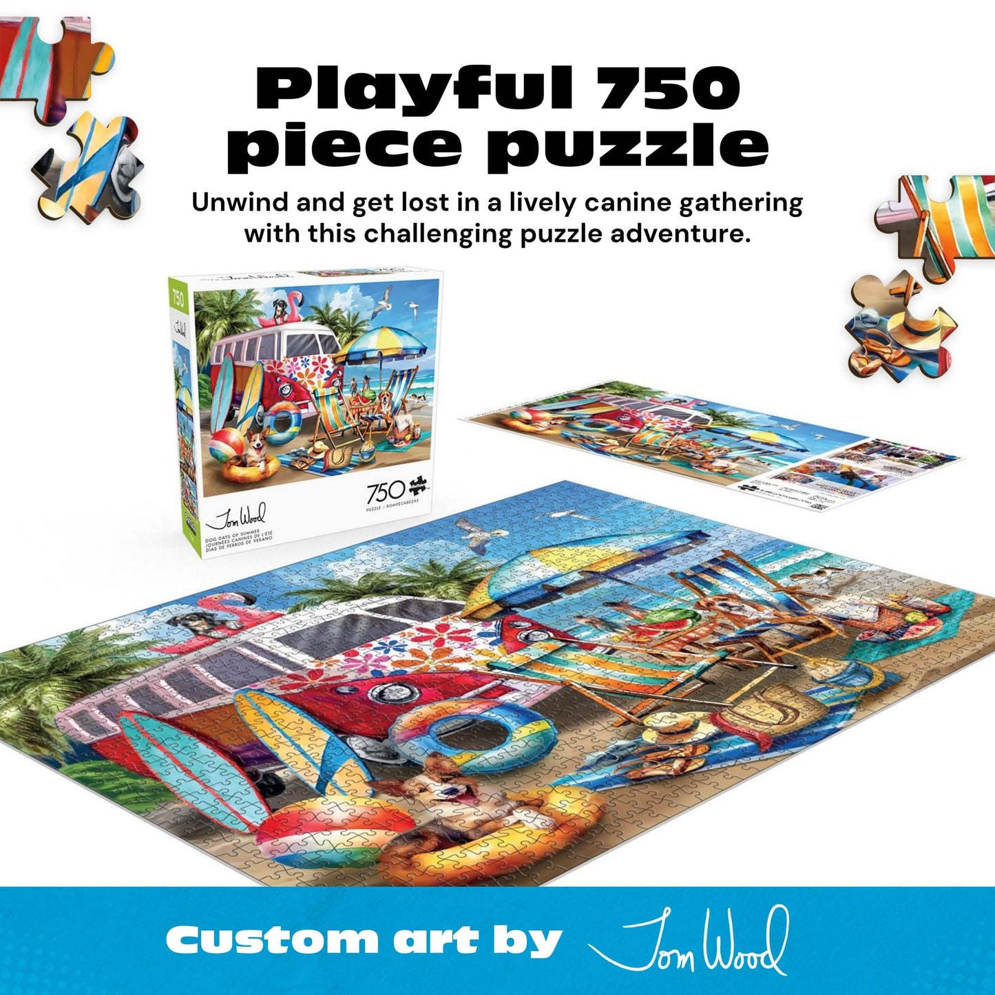 Buffalo Games - Dog Days of Summer - 750 Piece Jigsaw Puzzle for Adults