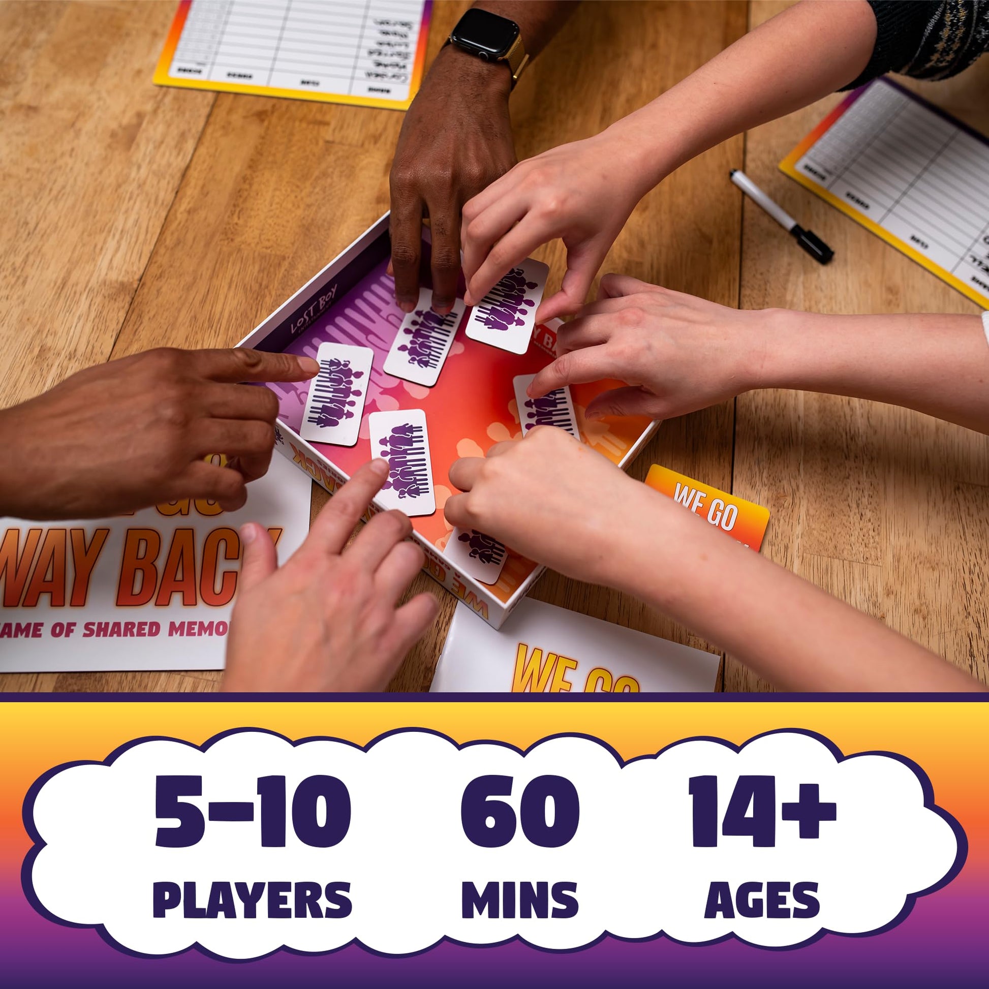 Lost Boy Entertainment We Go Way Back - Board Games for Adults - Family Games - Party Games - Game Night - Give Clues, Cues, and Codes - Best Friend