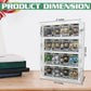 Acrylic Display Case Compatible with Funko Bitty Pop - Clear Tiered Stand for Mini Figures & Collectibles, Protective Display Box for Bittys &