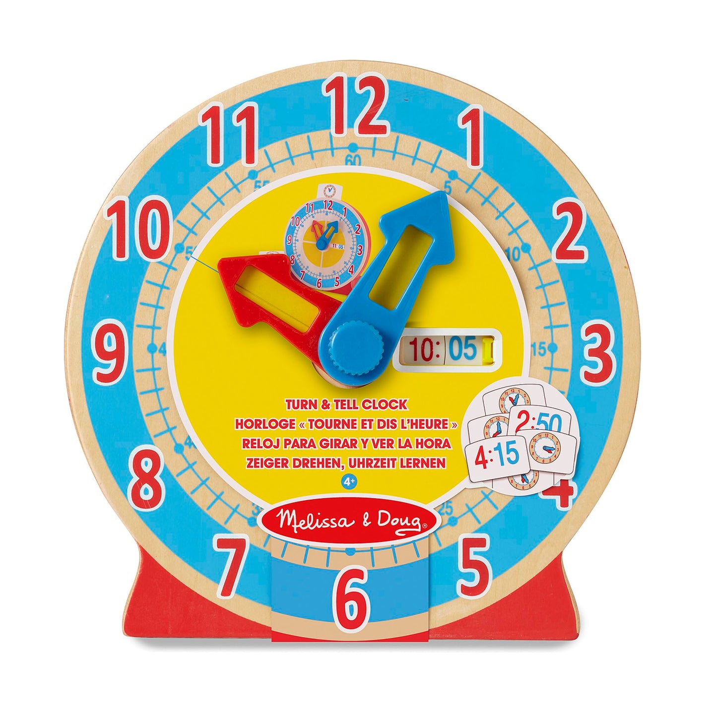 Melissa & Doug Turn and Tell Clock Developmental Toy Motor Skills 3+ Gift for Boy or Girl