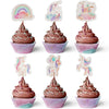 Modern Whimsy Unicorn Cupcake Toppers | Set of 24 | Rainbow Unicorn Birthday Decorations & Party Supplies - Perfect Magical Cupcake Decorations & Cake