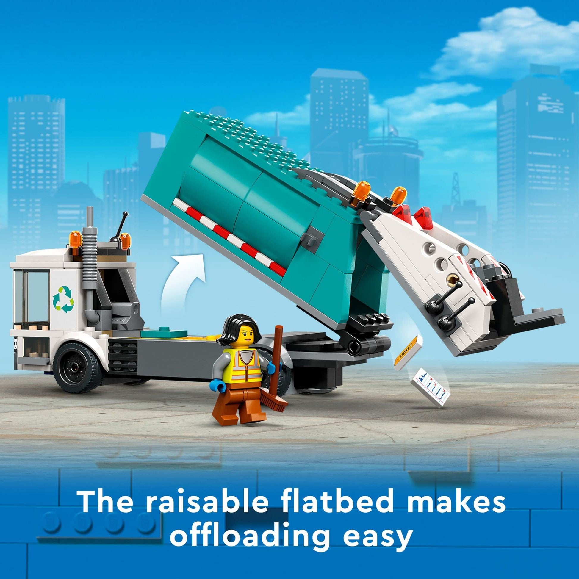 LEGO City Great Vehicles Recycling Car Building Kit with Toy Car, Educational Toys for Kids, Teach You Recycling by Play, Gift for Boys and Girls from
