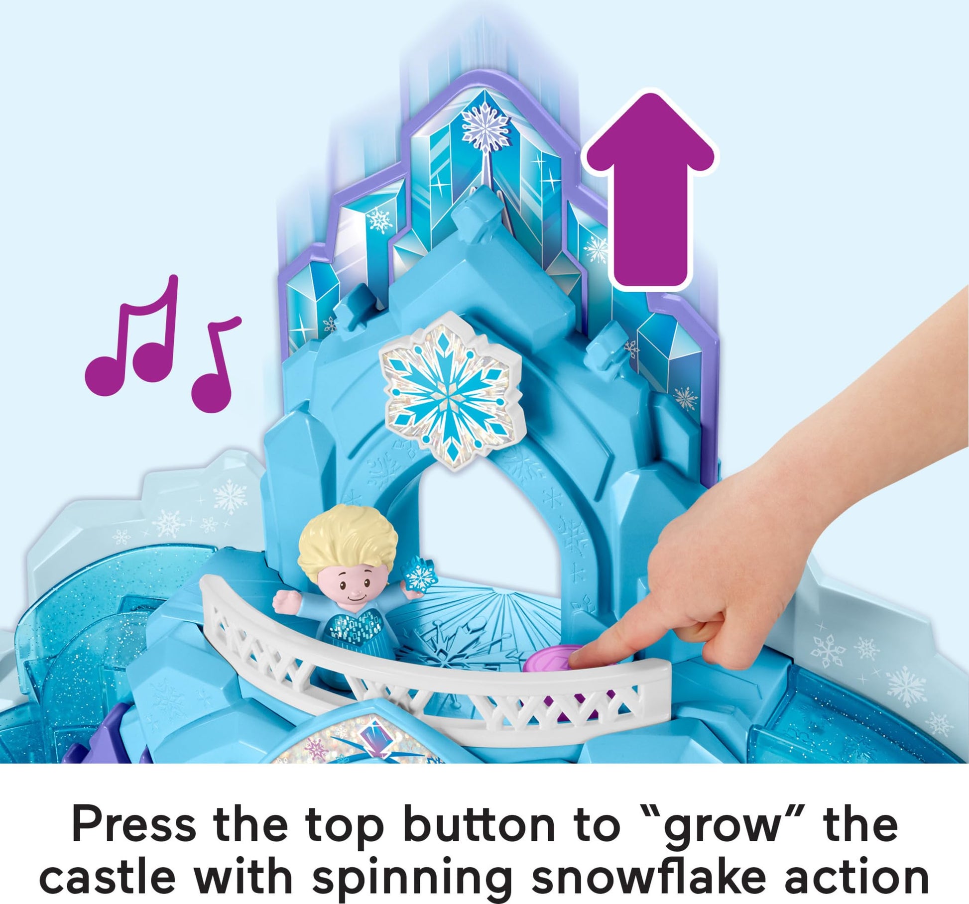 Fisher-Price Little People Toddler Toy Disney Frozen Elsa’s Ice Palace Musical Playset with Figures for Pretend Play Kids Ages 18+ Months (Amazon