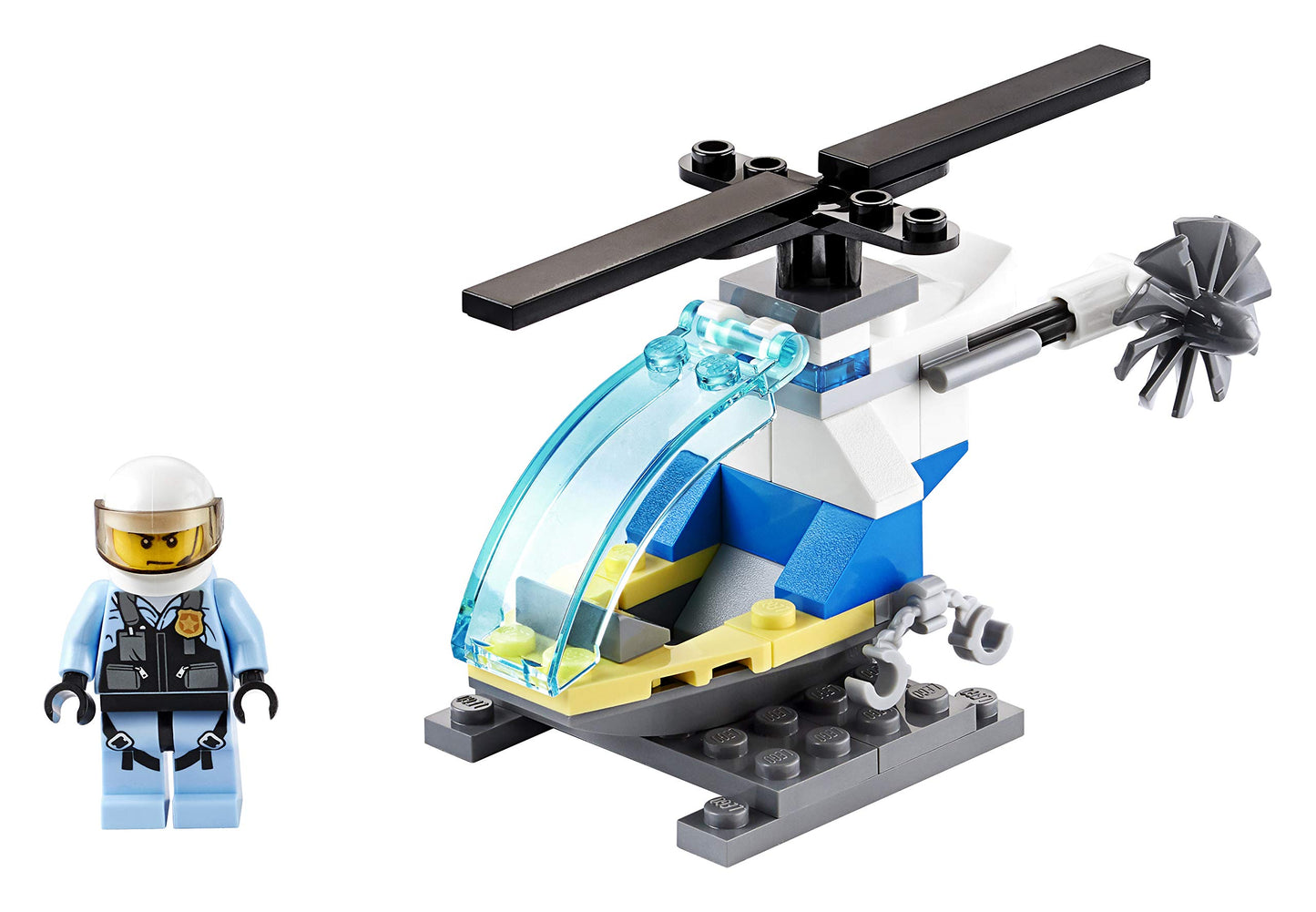 LEGO City Minifigure Polybag - Police Helicopter with Pilot and Stand 30367