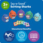 Learning Resources Say-a-Sound Sorting Sharks - Montessori Toys, Kindergarten Learning Activities, Phonemic Awareness Flash Cards, Dyslexia Tools