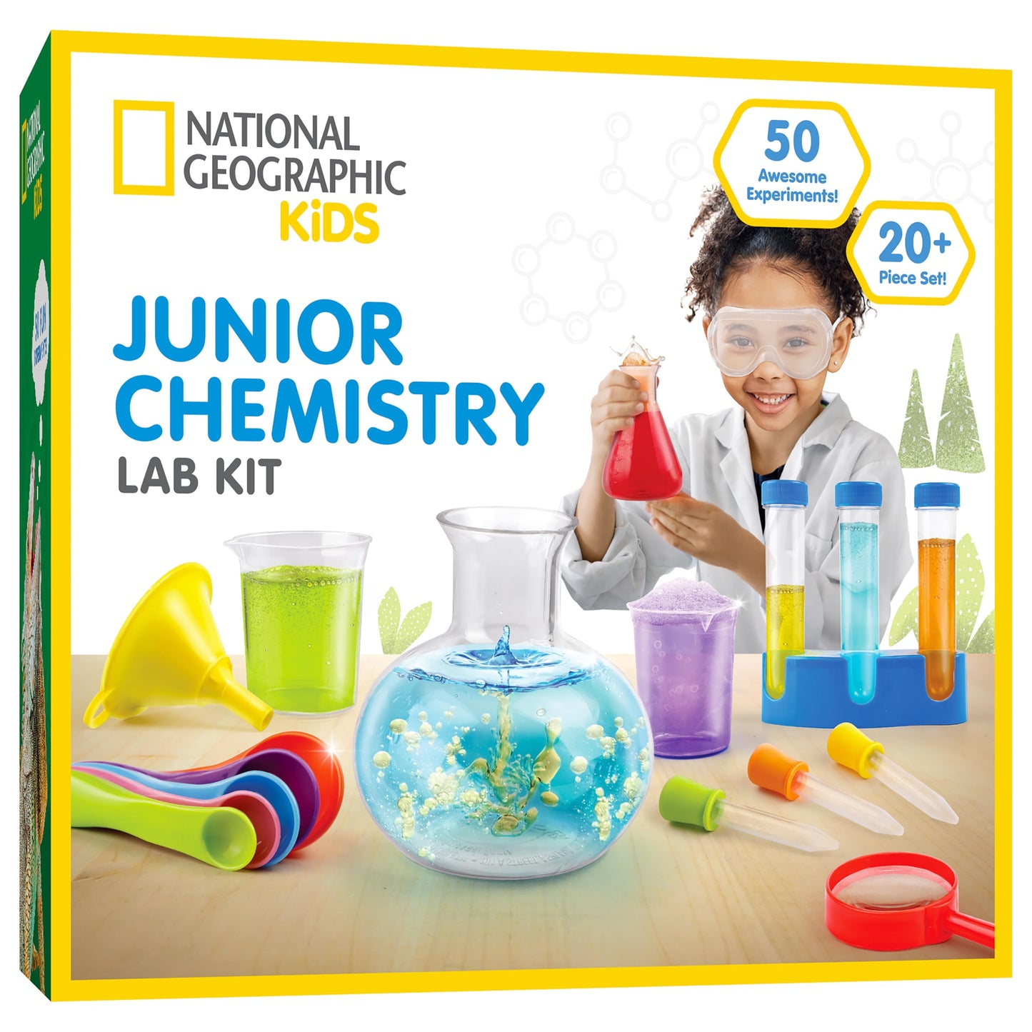 National Geographic Junior Chemistry Set with 50 Experiments for Kids