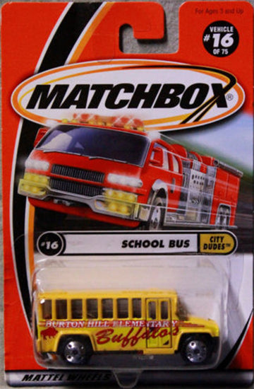 School Bus Matchbox City Dudes Series #16