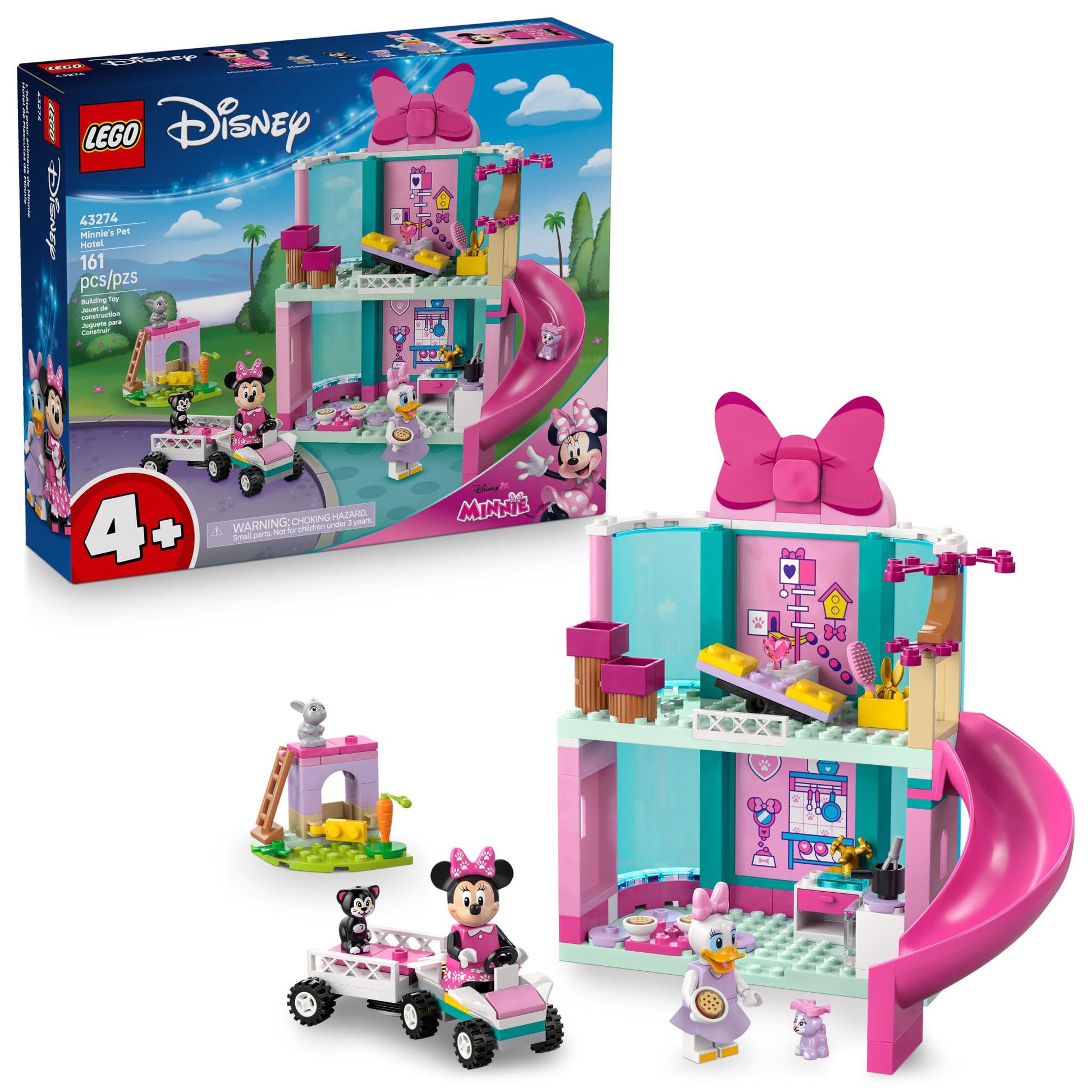LEGO Disney Minnie’s Pet Hotel Toddler Toy - Minnie Mouse Building Set for Girls and Boys, Ages 4+ - Mickey Mouse Clubhouse Preschool Learning