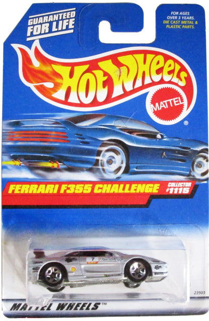 Hot Wheels 1999 Ferrari F355 Challenge Gray Car Collector 1115