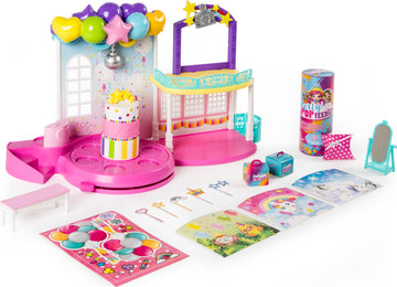 Party Popteenies - Poptastic Party Playset with Confetti, Exclusive Collectible Mini Doll and Accessories, for Ages 4 and Up, Standard