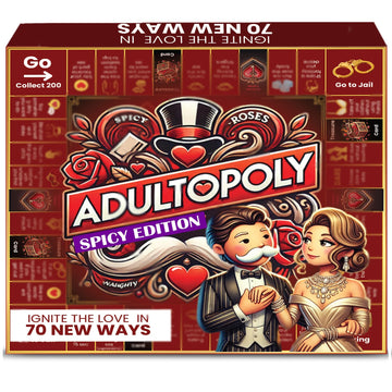 Adultopoly Spicy Edition: Sexopoly Adult Board Game Intimate Couples Sex Game for 2 Players - Dirty Date Night, Relationship Building - Romantic