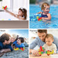 DolliBu Biplane Squirter Bath Toy - Floating Rubber Airplane Baby Toy, Cute Airplane Toys for Kids, Fun Toddler Bath Squirt Toys for Pool, Bathtub, or
