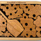 Enophile's Challenge or Bottle of Fine Wine Wood Brain Teaser Puzzle - Cherry Wood