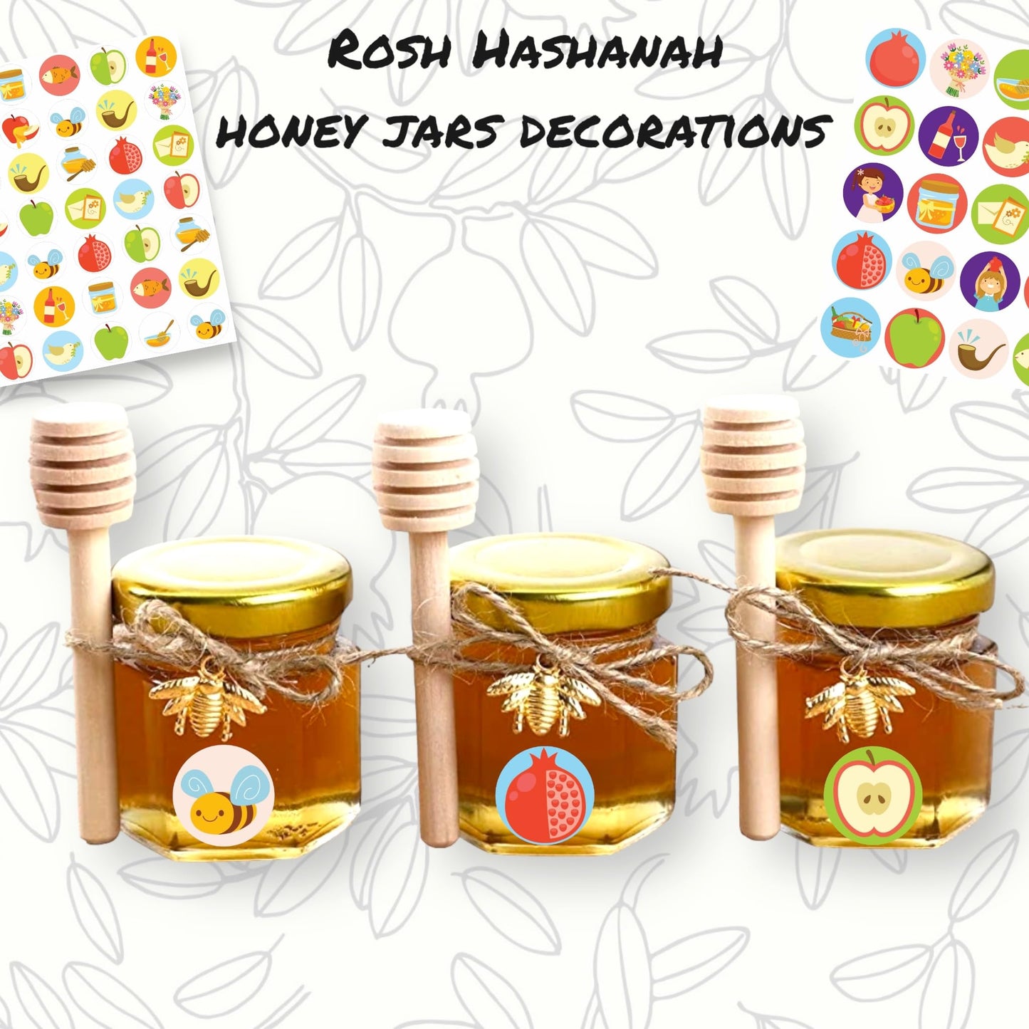 670Pcs Rosh Hashanah Stickers - Rosh Hashanah Sticker Set for Kids and Classroom Decorations, Arts and Crafts, Shana Tova Cards and Gifts, Party