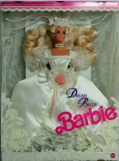 Barbie - Dream Bride Barbie Doll - Wedding Romance in Satin + Lace! - 1991 Mattel