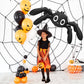 Tedercle 57 Inches Spider Foil Balloon, Large Cute 6-Legged Black Spider Design Mylar Balloon for Spooky Trick-or-Treating, Haunted House Decorations