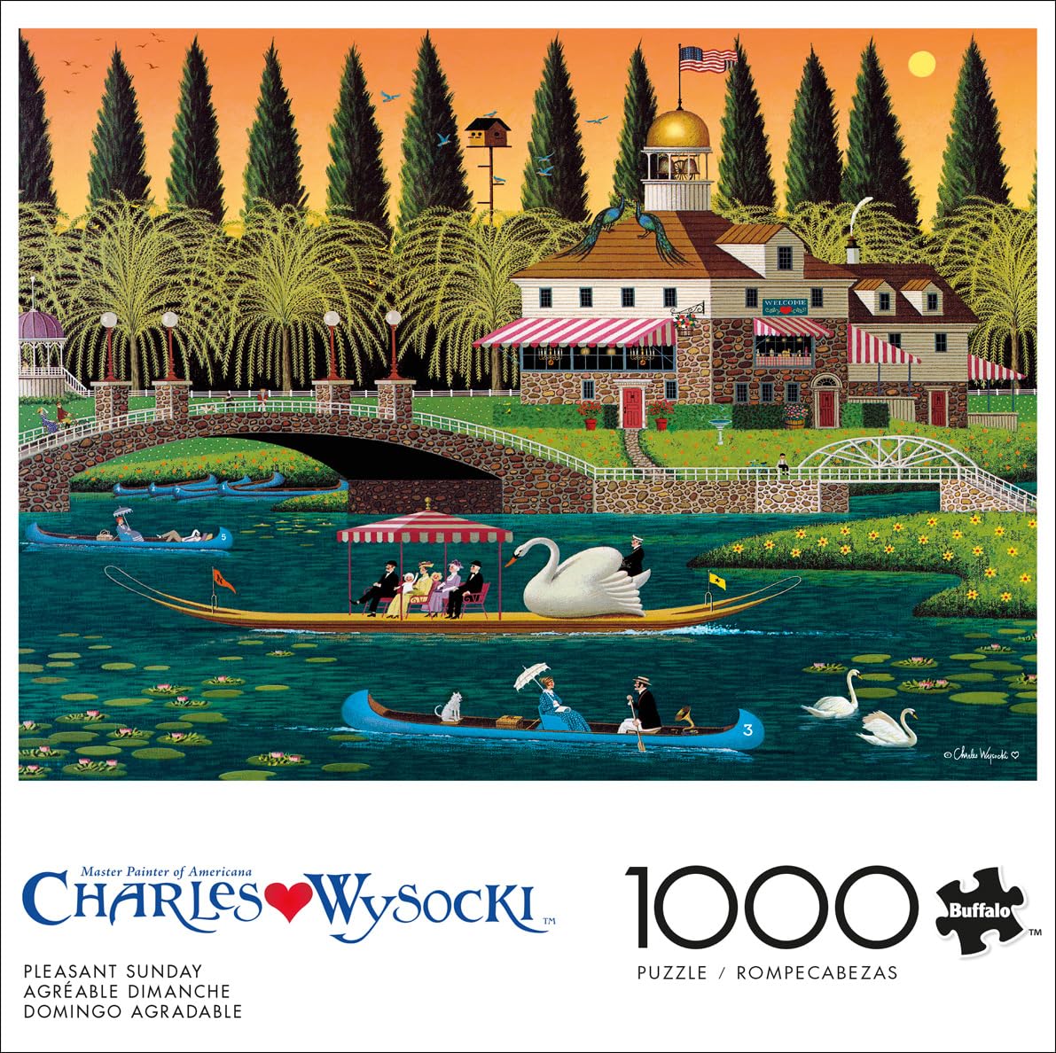 Buffalo Games - Charles Wysocki Pleasant - 1000 Piece Puzzle for Adults