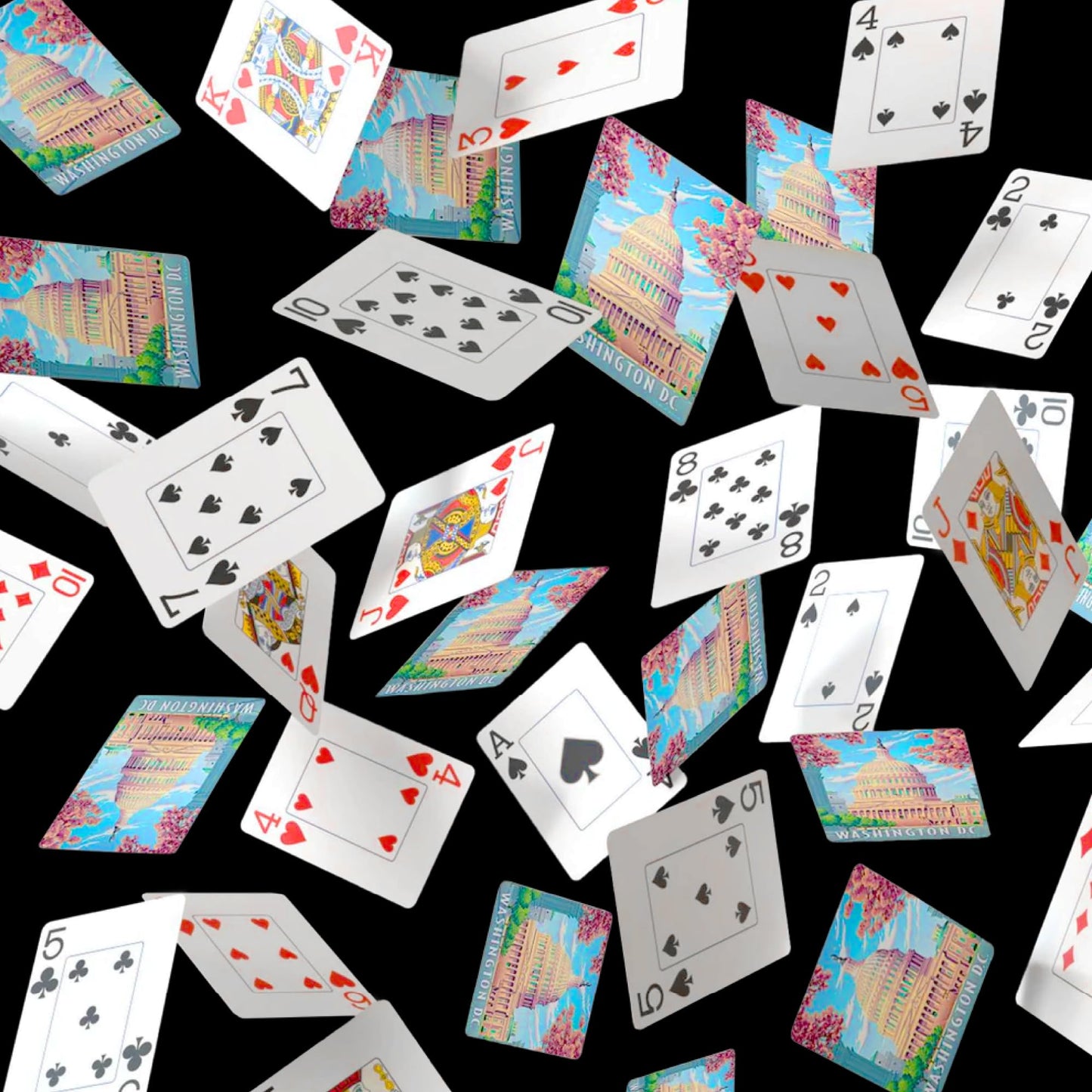 Boardwalk Puzzles Washington D.C., Featherlight Unique Playing Cards, Fun Themed Deck for Home and Travel