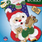 Santa and Toys Felt Stocking Kit