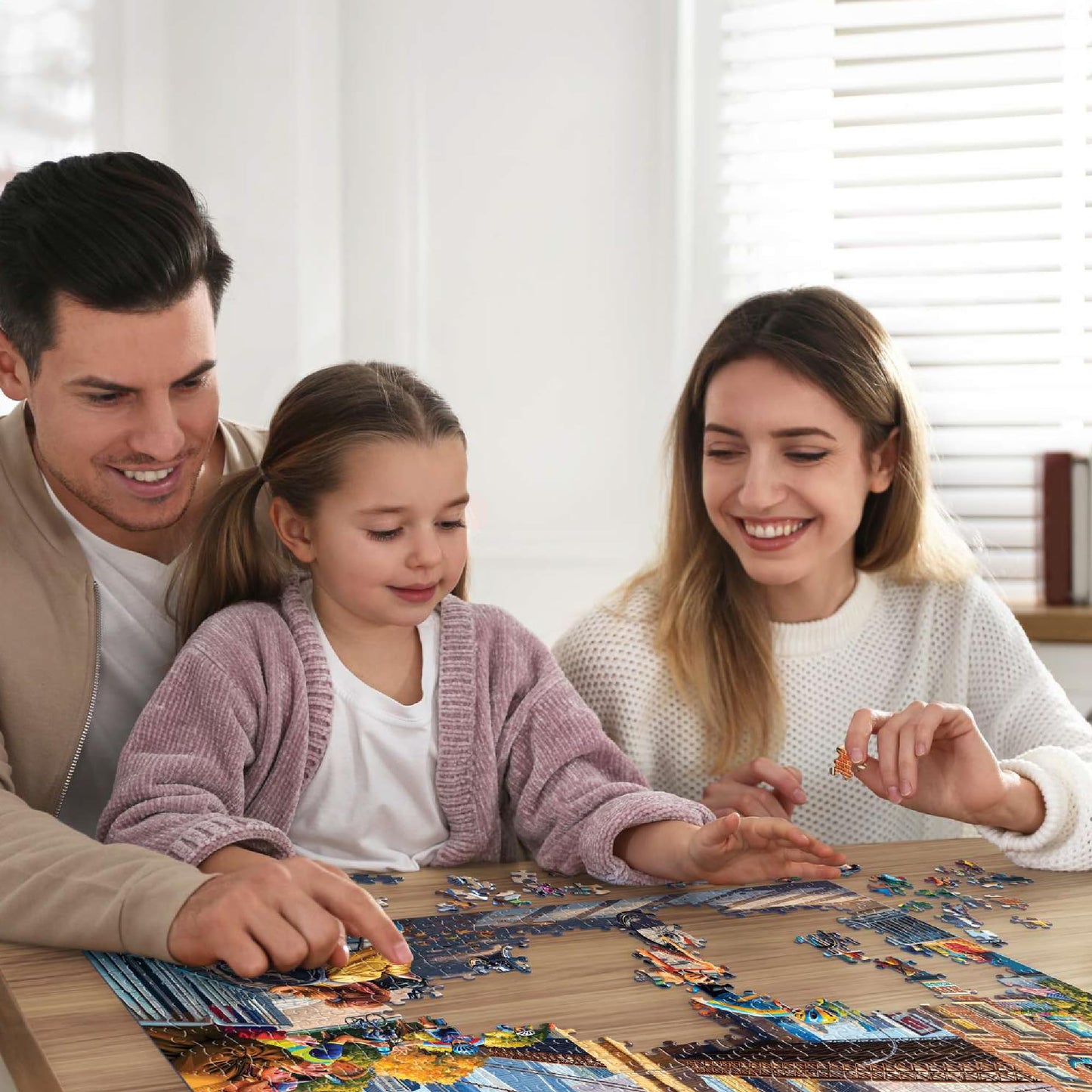 Boardwalk Bike Race 1000 Piece Jigsaw Puzzle FunNew York Sports Puzzles with Premium Box, Gift for Adults and Family 19"x26"