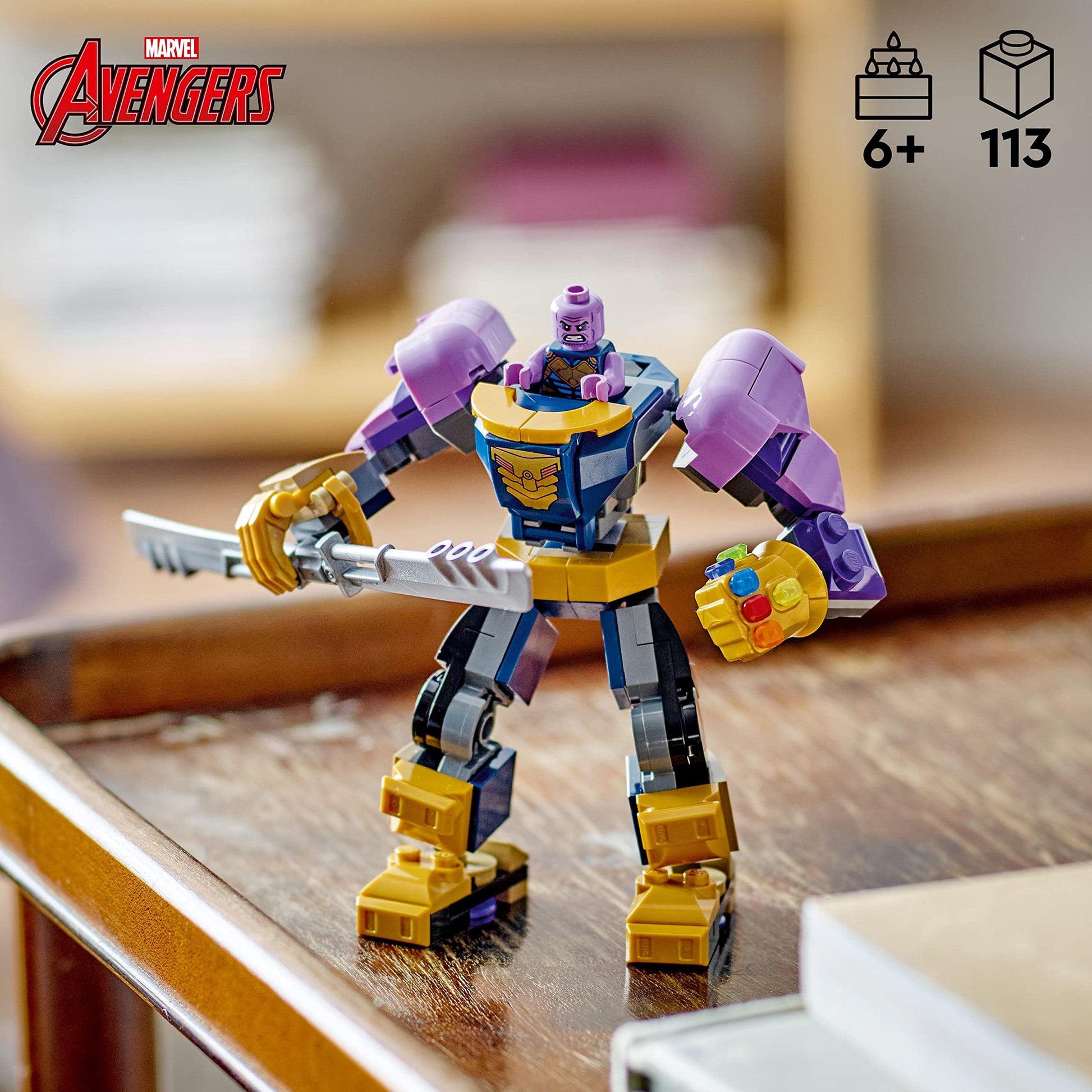 LEGO Marvel Thanos Mech Armor 76242, Avengers Action Figure Set, Building Toy with Infinity Gauntlet & Stones, Collectable Super Hero Gift for Boys