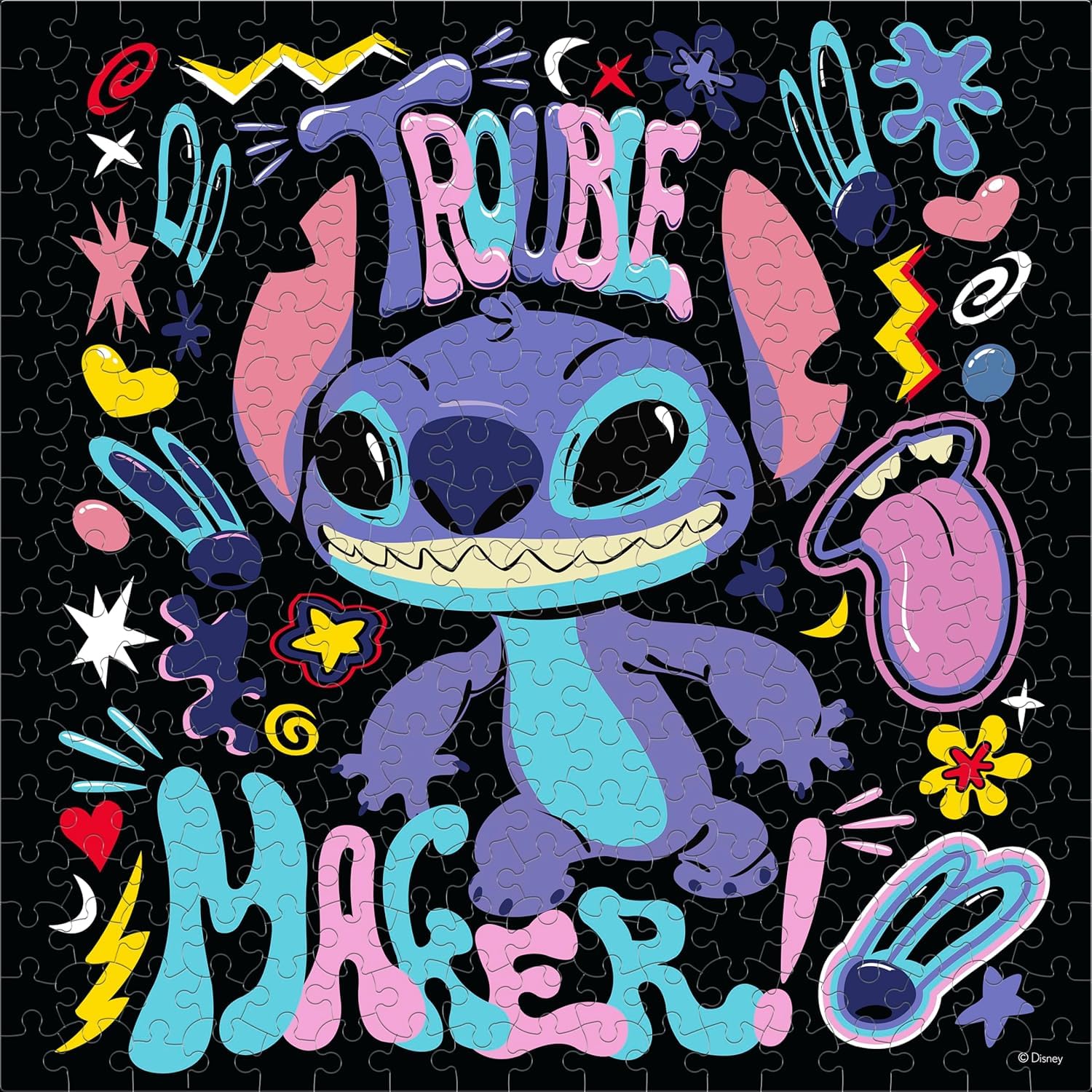 Ceaco - Disney Stitch Trouble Maker - 300 Large Piece Puzzle for Adults