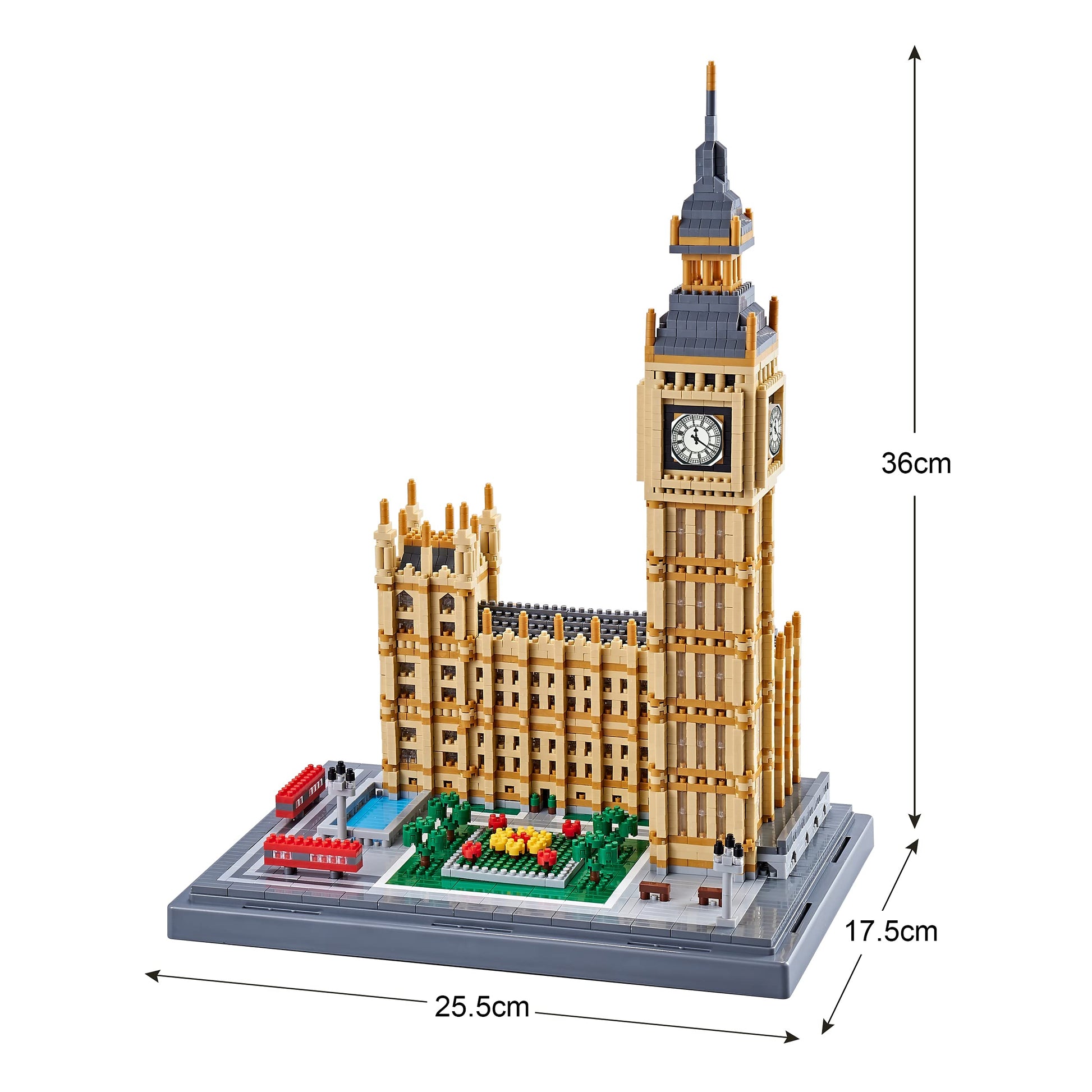 Big Ben Building Block Set, London Architecture Micro Blocks Kit with Clock Tower Model, Creative Construction for Home Office Decor, Unique Gift