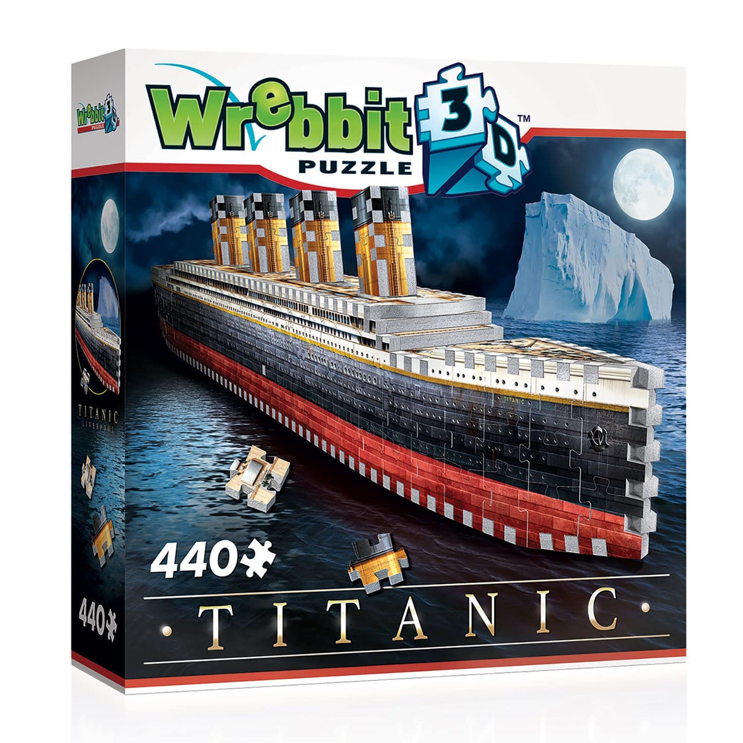 Wrebbit3D Titanic 3D Puzzle | 440 Jigsaw Puzzle Pieces | Historical Ship and Mythical Boat from Film and Movie