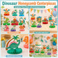 9 PCS Dinosaur Birthday Party Decorations Set with 3D Honeycomb Centerpiece and Balloons, Prehistoric Themed Table Decor for Adults, Dino Party