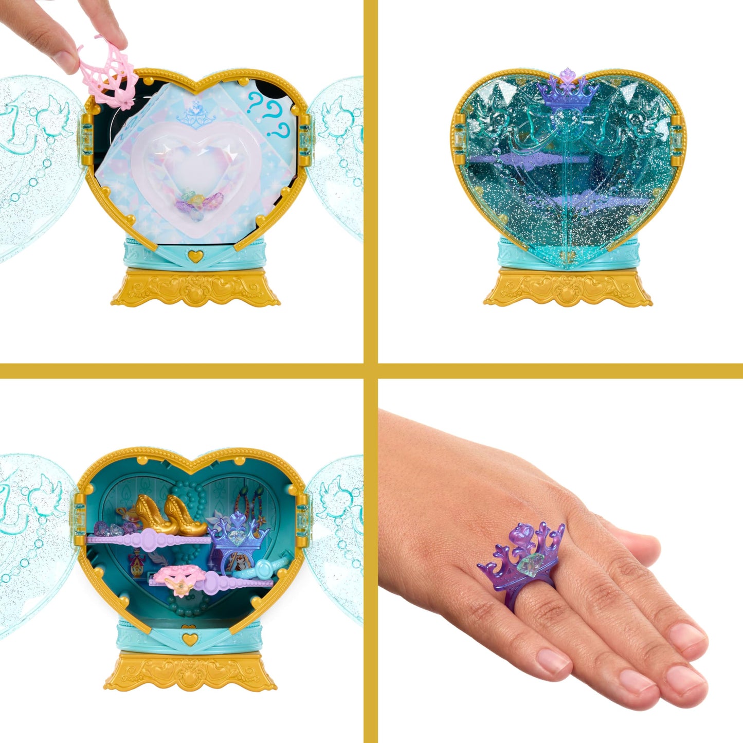 Mattel Disney Princess Jasmine Fashion Doll & Accessories with 8 Surprises, Including Heart Gem Box, Ring for Child & 9 Play Pieces, Inspired by Movie