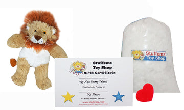 Stuffems Toy Shop Make Your Own Stuffed Animal Mini 8 Inch Dan D. Lion Kit - No Sewing Required!