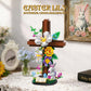 HiDectee Cross Flower Building Set - Jesus Botanical Lily Cross with Bible Base & Spring Garden - Religious Christian Faith Gifts for Women, Mom